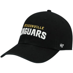 Jacksonville Jaguars '47 Clean Up Script Adjustable Hat Black