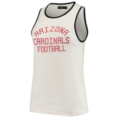 Arizona Cardinals Junk Food Women's Throwback Pop Binding Scoop Neck Tank Top White/Black