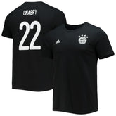 Serge Gnabry Bayern Munich Amplifier Name & Number T-Shirt Black