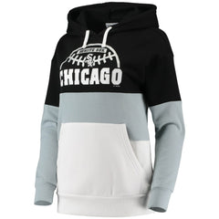 Chicago White Sox G-III Sports by Carl Banks Women's Block and Tackle Colorblock Pullover Hoodie - Black/Gray Hoodies