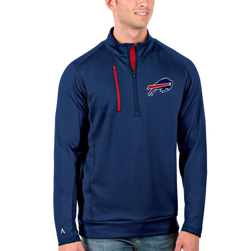 Buffalo Bills Antigua Generation Quarter-Zip Pullover Jacket Royal/Red