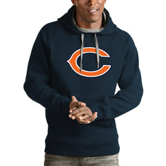 Chicago Bears Antigua Logo Victory Pullover Hoodie Navy