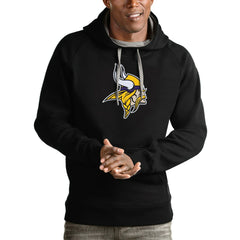 Minnesota Vikings Antigua Victory Pullover Hoodie Black