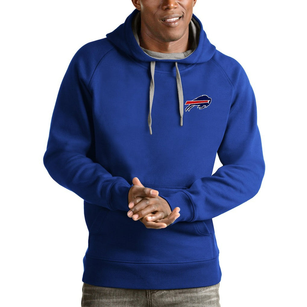 Buffalo Bills Antigua Logo Victory Pullover Hoodie Royal