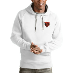 Chicago Bears Antigua Logo Victory Pullover Hoodie White