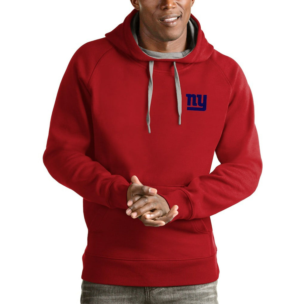 New York Giants Antigua Logo Victory Pullover Hoodie Red