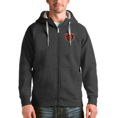 Chicago Bears Antigua Victory Full-Zip Hoodie Charcoal