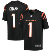 NFL Ja'Marr Chase Cincinnati Bengals Youth Game Jersey - Black