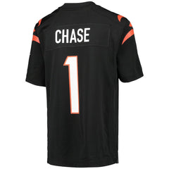 NFL Ja'Marr Chase Cincinnati Bengals Youth Game Jersey - Black