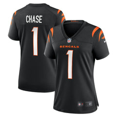 NFL Ja'Marr Chase Cincinnati Bengals Women's Game Jersey - Black
