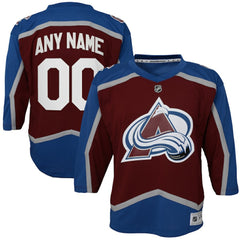 NHL Colorado Avalanche Youth Home Custom Replica Jersey - Burgundy