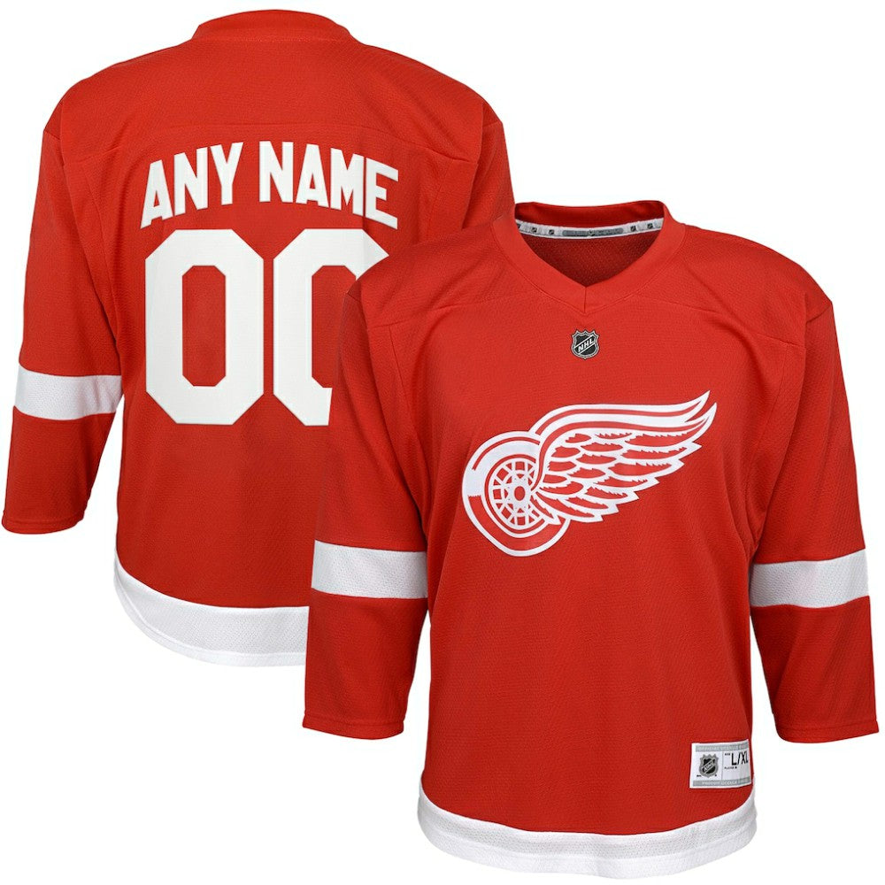 NHL Detroit Red Wings Youth Home Replica Custom Jersey - Red