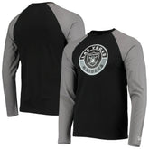 Las Vegas Raiders New Era League Raglan Long Sleeve T-Shirt Black/Gray