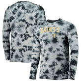 New Orleans Saints New Era Tie-Dye Long Sleeve T-Shirt Black