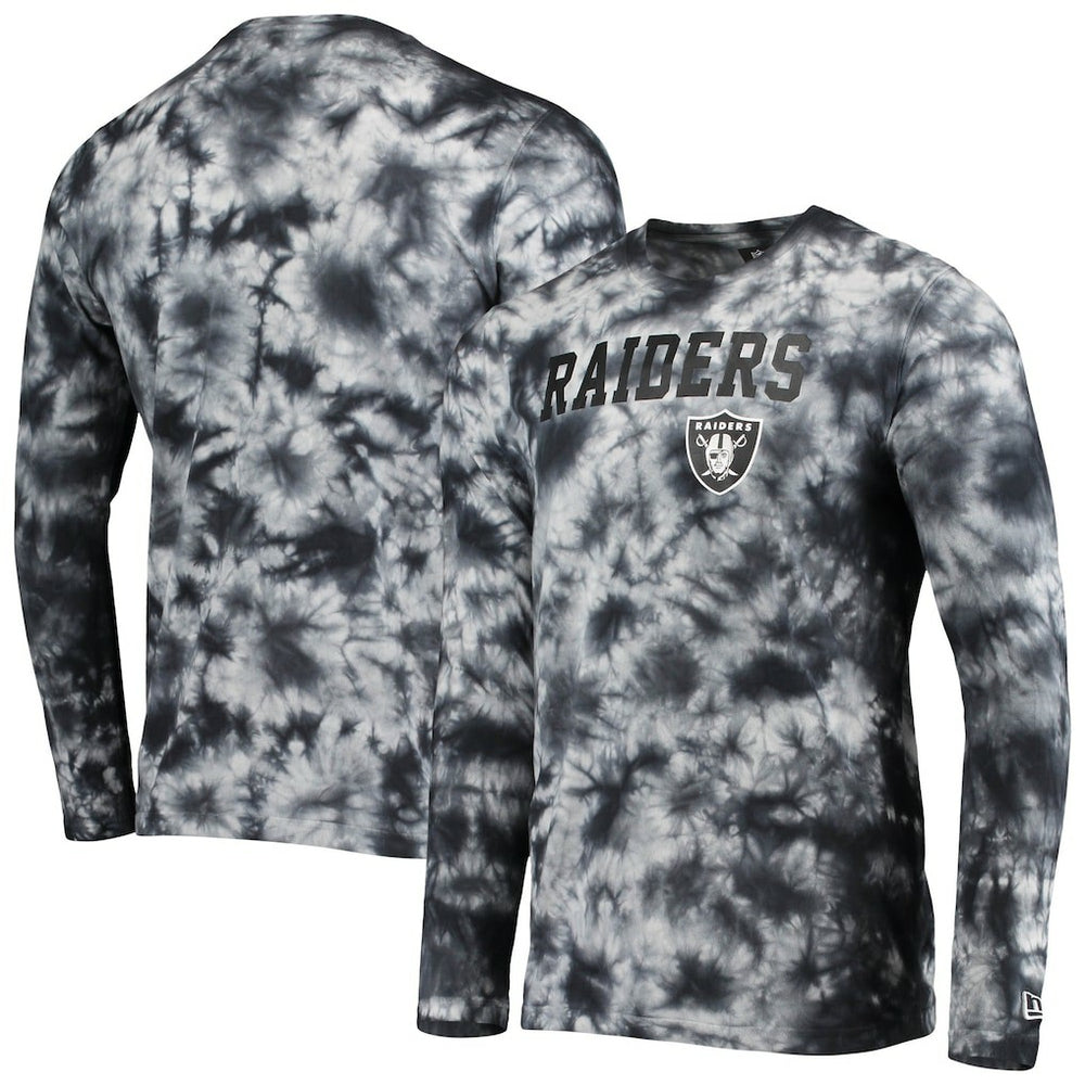 Las Vegas Raiders New Era Tie-Dye Long Sleeve T-Shirt Black