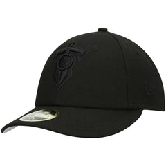 Tennessee Titans New Era Alternate Logo Black on Black Low Profile 59FIFTY II Fitted Hat Black