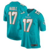 Jaylen Waddle Miami Dolphins Game Player Jersey Aqua