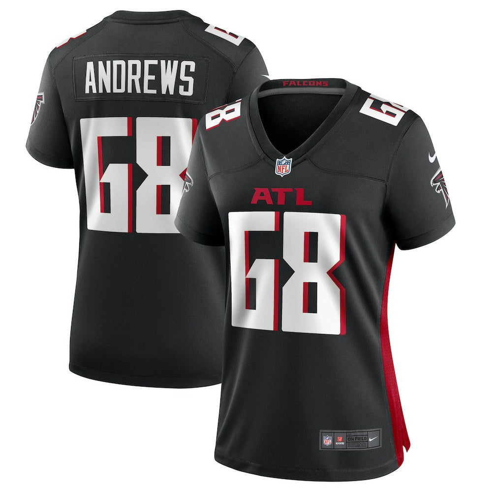 NFL Josh Andrews Atlanta Falcons Women's Game Player Jersey - Black
