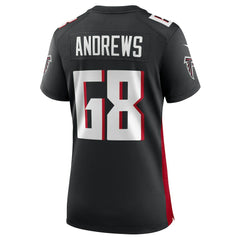 NFL Josh Andrews Atlanta Falcons Women's Game Player Jersey - Black