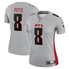Kyle Pitts Sr. Atlanta Falcons Women's Inverted Legend Player Performance Top Gray