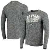 Las Vegas Raiders MSX by Michael Strahan Camo Performance Long Sleeve T-Shirt Black