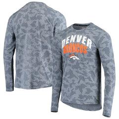 Denver Broncos MSX by Michael Strahan Camo Performance Long Sleeve T-Shirt Navy