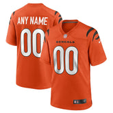NFL Cincinnati Bengals Alternate Game Custom Jersey - Orange