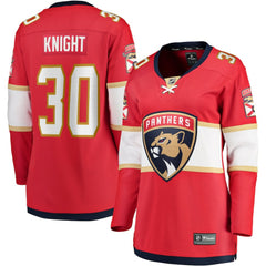 NHL Spencer Knight Florida Panthers Fanatics Women's Home Breakaway Jersey - Red