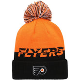 NHL Philadelphia Flyers adidas COLD.RDY Cuffed Knit Hat with Pom - Orange/Black