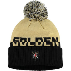 NHL Vegas Golden Knights adidas COLD.RDY Cuffed Knit Hat with Pom - Gold/Black