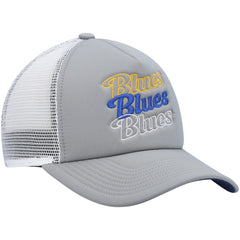 NHL St. Louis Blues adidas Women's Foam Trucker Snapback Hat - Gray/White