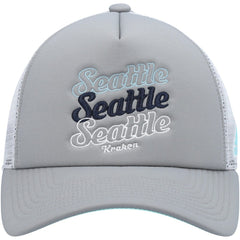 NHL Seattle Kraken adidas Women's Foam Trucker Snapback Hat - Gray/White