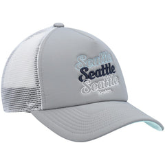 NHL Seattle Kraken adidas Women's Foam Trucker Snapback Hat - Gray/White