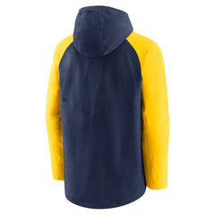 Milwaukee Brewers Nike Authentic Collection Performance Raglan Full-Zip Hoodie - Navy/Gold Hoodies