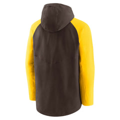 San Diego Padres Nike Authentic Collection Performance Raglan Full-Zip Hoodie - Brown/Gold Hoodies