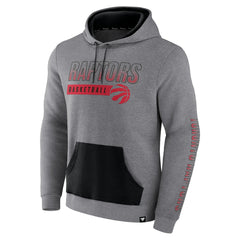 Toronto Raptors Off The Bench Color Block Pullover Hoodie Heathered Gray