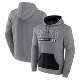 Brooklyn Nets Off The Bench Color Block Pullover Hoodie Heathered Gray