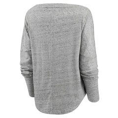 Los Angeles Lakers Women's Nostalgia Off-The-Shoulder Long Sleeve T-Shirt Heathered Gray