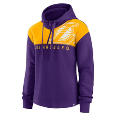 Los Angeles Lakers Women's Overslide Quarter-Zip Fleece Hoodie Purple