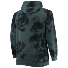 Brooklyn Nets Big & Tall Wordmark Cloud Dye Pullover Hoodie Black