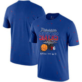 Philadelphia 76ers Courtside Splatter T-Shirt Royal