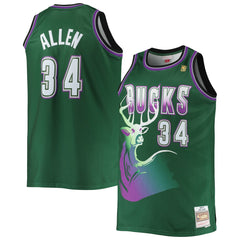 NBA Ray Allen Milwaukee Bucks Big & Tall 1996/97 Hardwood Classics Swingman Jersey - Hunter Green