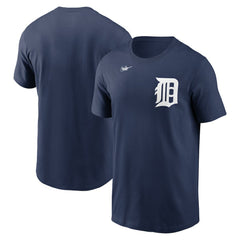 Detroit Tigers Nike Cooperstown Collection Wordmark T-Shirt - Navy T-shirts