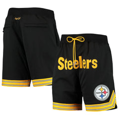 Pittsburgh Steelers Just Don Gold Rush Shorts Black