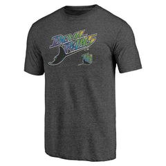 Tampa Bay Rays Fanatics Cooperstown Collection Series Sweep Tri-Blend T-Shirt - Heather Charcoal T-shirts