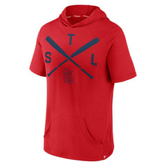 St. Louis Cardinals Fanatics Iconic Rebel Short Sleeve Hooded Top - Red Tops