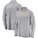 San Diego Padres Fanatics Primary Logo Quarter-Zip Raglan Jacket - Gray Jackets