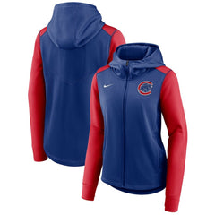 Chicago Cubs Nike Women's Authentic Collection Full-Zip Hoodie - Royal/Red Hoodies