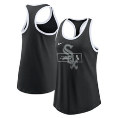 Chicago White Sox Nike Women's X-Ray Racerback Performance Tank Top - Black Tanks