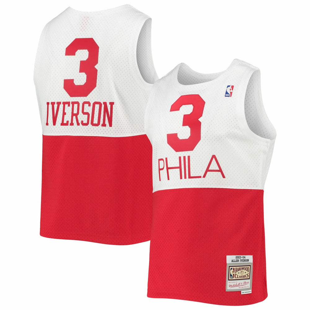 NBA Allen Iverson Philadelphia 76ers 2003/2004 Hardwood Classics Swingman Jersey - White